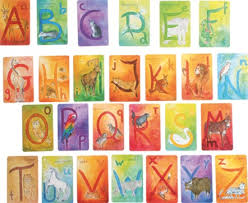 Help children learn the alphabet with these free printable alphabet flashcards. Grimm S 32 Letter Cards Toy Store Kid Store Preschoolers Imaginative Fun Eco Friendly Vancouver Bc Downtown