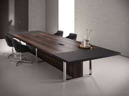 Rectangular Wooden Meeting Table With Cable Management Board By Sinetica Industries Design Sinetica D Office Table Design Meeting Table Conference Table Design