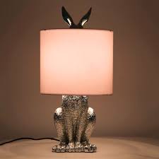 Fun, animal shaped porcelain table lamp. Nordic Rabbit Table Lamp Led Table Lights Bedside Led Desk Lamp Bedroom Living Room Dining Kitchen Fixtures Luminaire Industrial Led Table Lamps Aliexpress