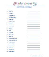 Free Printable Baby Shower Word Scramble Your Guests Will Love This One Baby Shower Wedding Shower Games Free Baby Shower Games Free Baby Shower