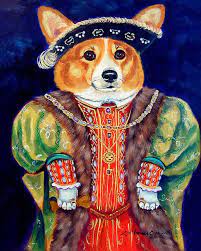Corgi King By Lyn Cook Corgi Art Corgi Dog Welsh Corgi