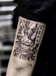 Hình xăm nửa phật nửa quỷ. Hinh XÄƒm Oni Hanya Ngáº­m Dao Japan Tattoo Hinh XÄƒm XÄƒm