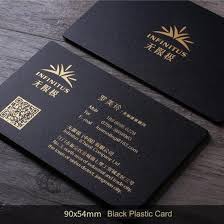 Frosted plastic cards are a great idea if you are looking for a unique business card! Letterpress Frosted Black Plastic Card With Gold Foil