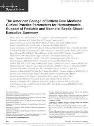 Hospitals, clinics and medical centers in india performing pediatric cardiology (heart care). Pediatric Critical Care Medicine On Twitter Accm Clinical Practice Parameters For Hemodynamic Support Of Pediatric Neonatal Septic Shock Sepsis Pedsicu Https T Co N2letf9r1y Https T Co Efhljbsg5o