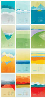 These Lovely Paintings Offer Some Great Colorpalette Inspiration Calender Design Calendar Design Graphic Design
