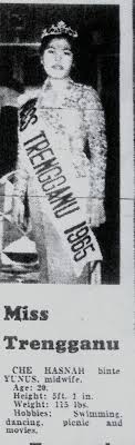 Miss Terengganu 1965 Old Newspaper 60s Art Olds
