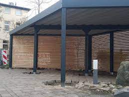 Ort Nordhausen Deutschland Material Metall Verzinkt Pulverbeschichtet Wande Holz Sibirische Larche Farbe Ral 7016 Anth Carport Stahlcarport Carports