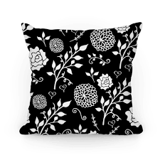 Starting chains/turning chains count as stitches. Black Whimsical Floral Pattern Pillows Lookhuman