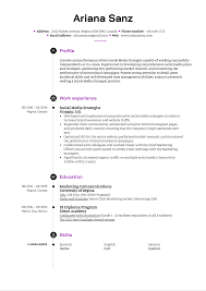 Highlight your communication skills social media is all about connections and communication. Social Media Strategist Resume Example Kickresume