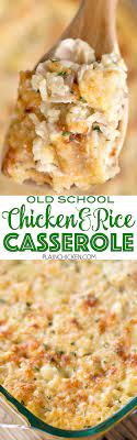 Old School Chicken And Rice Casserole Seriously The Best Everyone Cleaned Their Plate And Went Back For Seconds Even Our Pi Recipes Chicken Recipes Food