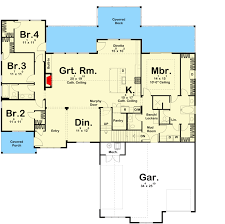 Lake house plans are typically designed to maximize views off the back of the home. Rustic Craftsman Lake House Plan With Cathedral Ceiling In Great Room 62899dj Architectural Designs House Plans