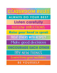 Colorful Vibes Classroom Rules Chart