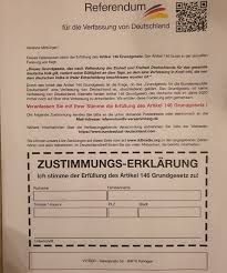 Hallo meine tante feiert heute ihren geburtstag und es wird evt. Das Referendum Zum Artikel 146 Gg Wenn Reichsburger Traumen