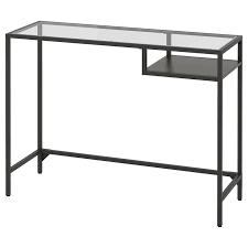 Vittsjo Laptop Table Black Brown Glass 100x36 Cm Ikea Ireland In 2020 Laptop Table Ikea Furniture Hacks Ikea Vittsjo