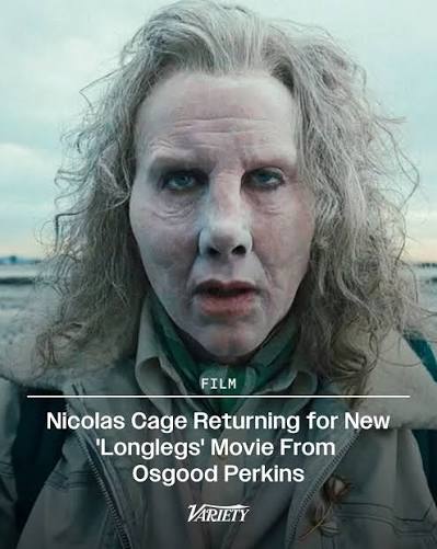 Nicolas Cage is returning for a second “Longlegs” movie with Osgood Perkins  Perkins will write, direct and produce the yet-to-be-titled movie, with  Cage starring and producing. Plot details are being kept under