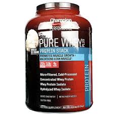 This unique formula blends fat burning ingredients along with muscle building ingredients into one for best flavor and consistancy mix in a blender with ice. Champion Performance Pure Whey Plus Protein Stack Vanilla Ice Cream Whey Protein Isolate Powder Sports Supplemen Pure Whey Whey Protein Whey Protein Isolate