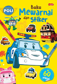 Gambar kartun mewarnai tayo home design share this post. Jual Robocar Poli Buku Mewarnai Dan Stiker Jakarta Barat Bukugalileo Tokopedia