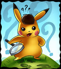 Then, draw a wide, short v shape extending off the vertical line. How To Draw Detective Pikachu Step By Step Drawing Guide By Dawn Dragoart Com