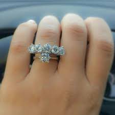 Mysilvers Swarovski Nisan Yuzugu Dugun Yuzukleri