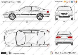The honda civic si is a sport compact trim of honda's civic. Honda Civic Coupe Vector Drawing