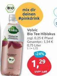 Volvic ist seit sommer 2020 teil der b corp bewegung in. Volvic Bio Tee Hibiskus 0 75l Angebot Bei Budni