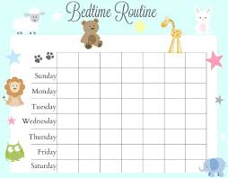 79 Explicit Free Printable Bedtime Routine Chart For Kids