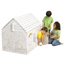 Childrens Coloring Playhouse Hide Seek Play Houses Build A Playhouse Kids Wooden Playhouse