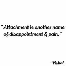 Attachment is the root cause of heart and suffering. The Healer Attachment Disappointment And Pain Quote Love