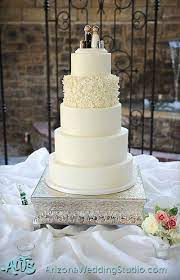 Simple Wedding Cake Buttercream With Fondant Flowers View 4 And 5 Tier Wedding Cake Options Simple Wedding Cake Buttercream Wedding Cake Wedding Cake Options