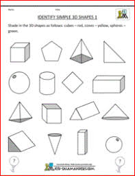 3rd grade 3d shapes printable worksheets. 3d Shapes Worksheets
