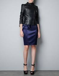 Leather Biker Jacket With Padded Shoulders Blazers Woman Zara Canada Outwear Women Leather Jacket Style Black Leather Biker Jacket