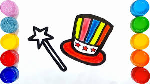 Coloring Magic Set For Kids How To Draw Magic Hat Magic Stick Too Colour Youtube This is a classic magic trick. coloring magic set for kids how to draw magic hat magic stick too colour