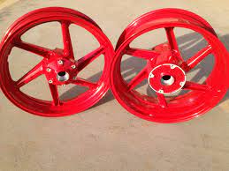 Super Mirror Red Custom Powder Coated Motorcycle Rims Http Www Columbiacoatings Com Store P 5106 Super Mirror Red Tgic A Powdercoating Powder Coating Custom