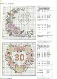 25th And 30th Wedding Anniversary Charts Wedding Cross