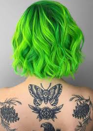 Beautiful Green Short Haircuts Hair Color Trends For 2018 Short Green Hair Neon Green Hair Hair Styles