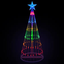 Kringle Traditions 12 Ft Multicolor Light Show Tree Lowes Com Outdoor Christmas Light Displays Outdoor Christmas Lights Outdoor Christmas