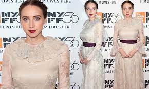 Zoe Kazan Stuns In Belted Lace Gown At Premiere Of The Ballad Of Buster Scruggs During Film Festival Daily Mail Online