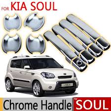For Kia Soul Am 2011 2012 2013 Chrome Door Handle Covers Trim Set Of 4pcs Car Accessories Stickers Car Styl Kia Soul Kia Soul Accessories Chrome Door Handles
