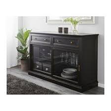 Malsjo Sideboard Black Stained 57 1 8x36 1 4 Ikea Black Sideboard Glass Cabinet Doors Ikea