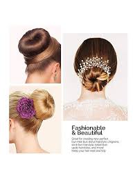 She describes her hair as shoulder length and thin and would love to know more interesting ways to style her donut bun. Buy Hair Donut Bun Maker Ring Style Bun Chignon Hair Increase Doughnut Shaper For Thick And Long Hair Xx Large 5 5 Inch Brown Online Topofstyle