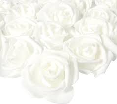 The spiritual meaning of a white rose represents change, transformation, spiritual growth, and evolution. Amazon Com Stemless Artificial Rose Flower Heads For Weddings Decor Diy 3 In White 100 Pack Kitchen Dining