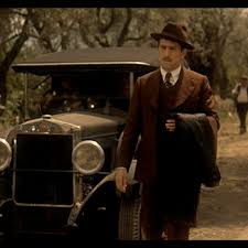 De niro's corleone is a strong but silent type. The Godfather Part Ii Vito Corleone Robert Deniro Two Piece Brown Suit The Golden Closet