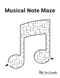 Free Printable Musical Note Maze Download It At Https Museprintables Com Download Maze Musi Elementary Music Lessons Music Lessons For Kids Music Printables