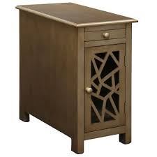 Chairside Table With Tray And Charging Station Brown Stylecraft In 2020 Chair Side Table End Tables End Tables With Storage