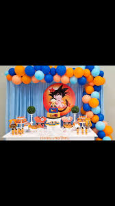 Dragon ball z ~ dragon ball z birthday party ~ with spray painted 7 foam balls and attached red stars to represent the famous dragon balls in the show. Pin By Juno Vareed On Party Idea Goku Birthday Marvel Baby Shower Decoracion Baby Shower