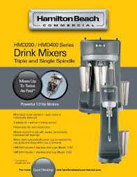 Maybe you would like to learn more about one of these? Single Spindle Drink Mixer Hamilton Beach Commercial