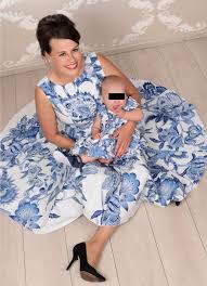 Ich nähe mit einem großen geradstich (stichlänge 4) noch einmal über die 2. Mutter Tochter Partnerlook Instylequeen