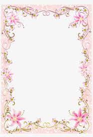 Pink Floral Border Png Jpg Transparent Frame Border Line Design Transparent Png Download Floral Watercolor Background Floral Border Line Design