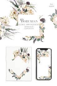 Tropical Boho White Protea Floral Frame Clipart Watercolor Etsy In 2021 Frame Clipart Clip Art Boho Frame