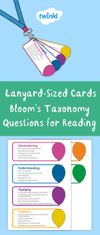 Bloom S Balloons Bloom S Taxonomy Questions For Reading Cards Blooms Taxonomy Questions Blooms Taxonomy Primary Teaching